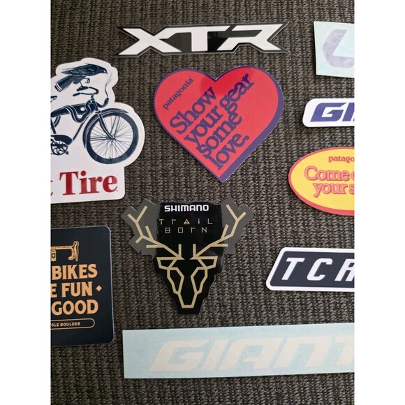 10x Biking Cycling Outdoor Stickers Mixed Lot Liv Shimano XTR Trek Boulder Giant - Picture 3 of 5